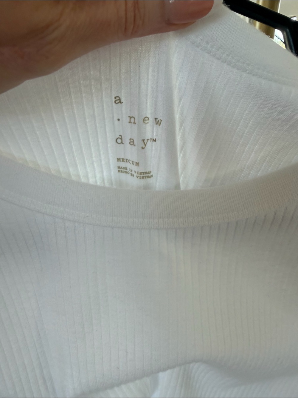 a new day White Ribbed Short Sleeve Crew Tee - Picture 3 of 3